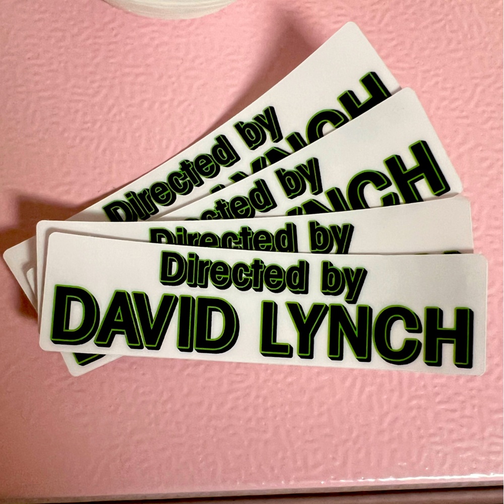As Directed by David Lynch clear decal sticker